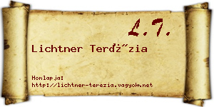 Lichtner Terézia névjegykártya